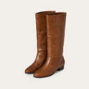 Martha High Boots, caramel croco